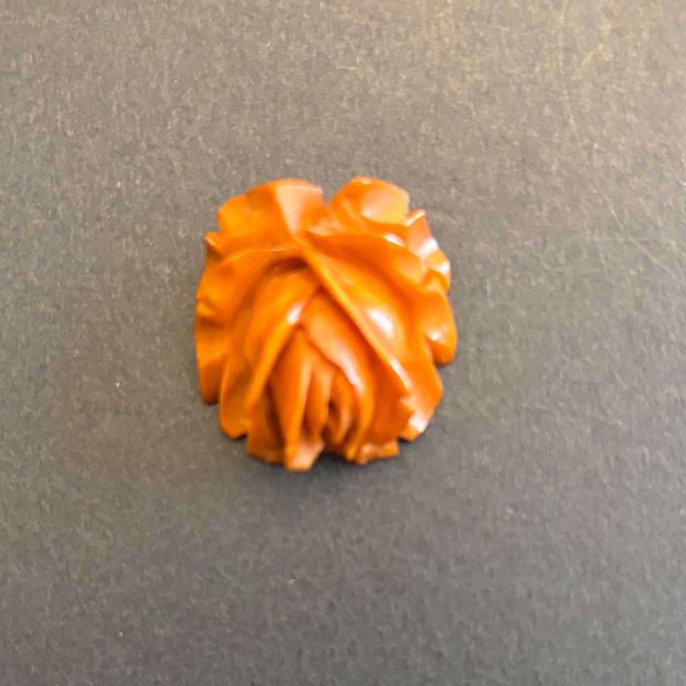 Vintage Carved Bakelite Rose